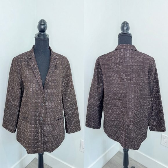 Asiatic Brown Button Up Women’s Blazer - Picture 1 of 6